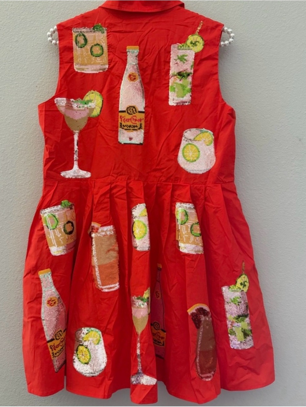 BRAND NEW QUEEN OF SPARKLES • QOS • MEXICAN DRINKS DRESS • SIZE SMALL - Picture 2 of 2